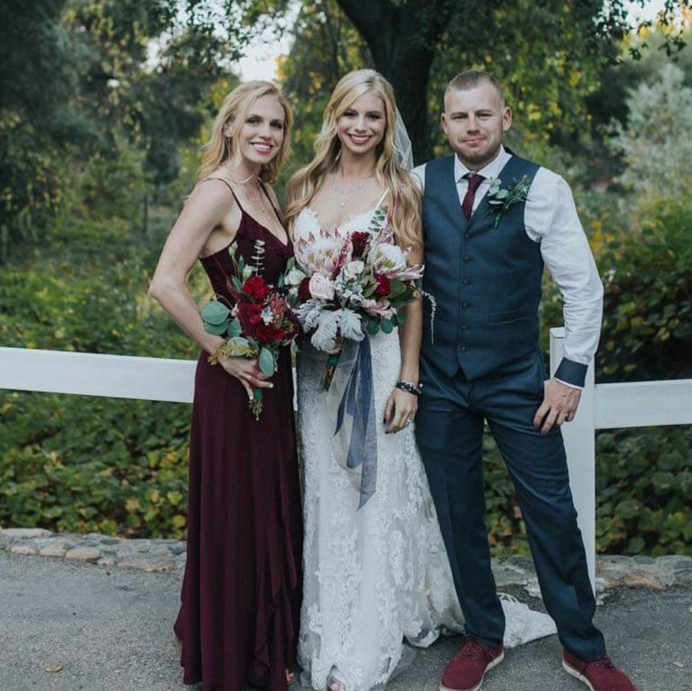 ASOS plum formal dress